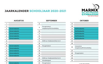 Planning schooljaar 2020-2021